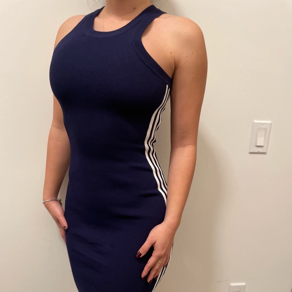 Chic Navy One-Shoulder Dress